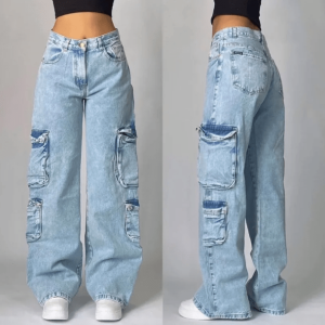 Sky Blue Y2K Fashion Jeans - Grunge Aesthetic with Coquette Style