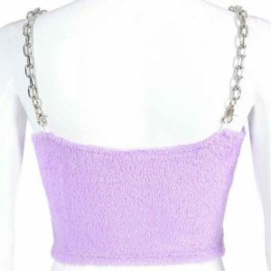 Soft Lavender Y2K Crop Top - Coquette Aesthetic & Grunge Style