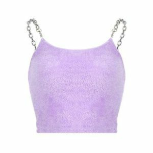 Soft Lavender Y2K Crop Top - Coquette Aesthetic & Grunge Style