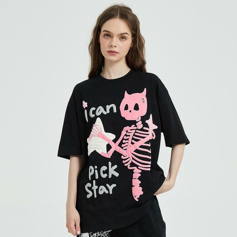 Star Aesthetic Tee: Y2K Fashion, Grunge Style, Coquette Vibes