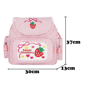 Strawberry Milk Backpack - Y2K Fashion, Coquette Aesthetic, Cute Style