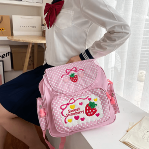 Strawberry Milk Backpack - Y2K Fashion, Coquette Aesthetic, Cute Style