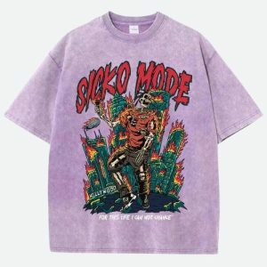 Travis Scott Sicko Mode Tee - Y2K Fashion, Grunge Aesthetic, Cute Style