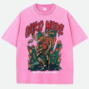 Travis Scott Sicko Mode Tee - Y2K Fashion, Grunge Aesthetic, Cute Style