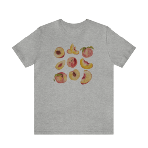 Vintage Peaches Y2K T-Shirt - Cute Graphic Tee for Coquette & Grunge Styles