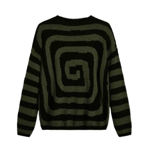 Vintage Y2K Star Sweater - Grunge Aesthetic Oversized Knit Top