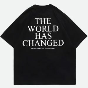 World Has Changed Y2K Graphic Tee - Emo, Grunge & Coquette Aesthetic