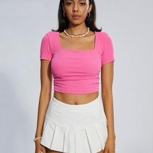 Y2K Coquette Aesthetic Barbie Crop Top - Cute Graphic Tee for Emo Style