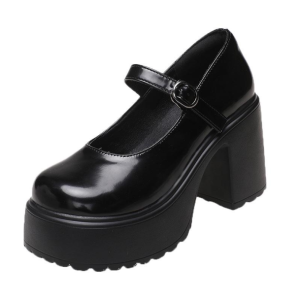 Y2K Coquette Chunky High Heels - Grunge Aesthetic Footwear for Trendy Looks