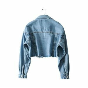 Y2K Fashion 90s Jean Jacket - Grunge Aesthetic Oversized Style