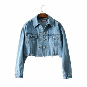 Y2K Fashion 90s Jean Jacket - Grunge Aesthetic Oversized Style