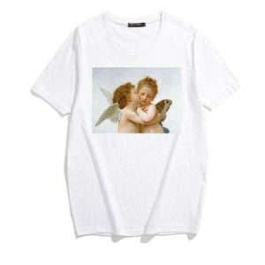 Y2K Fashion Angel Kiss T-Shirt - Emo, Grunge, Coquette Aesthetic Tee