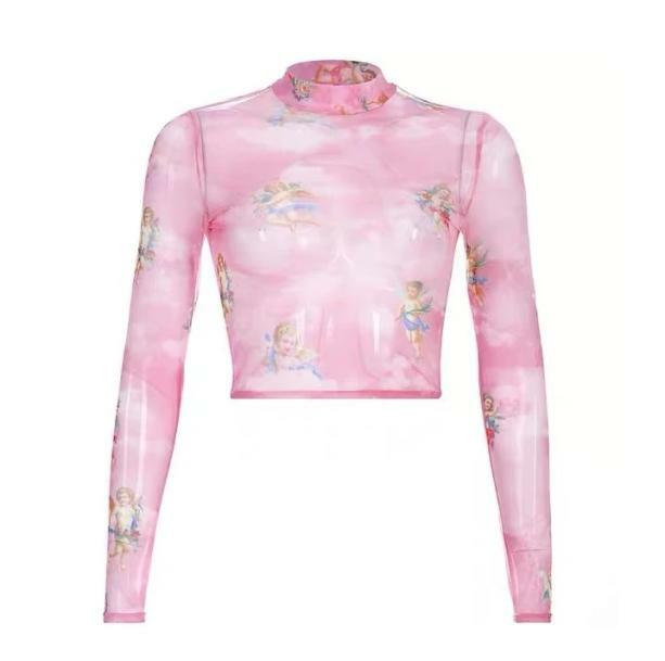 Y2K Fashion Angel Top: Coquette Aesthetic Oversized Sweater for Emo Girls