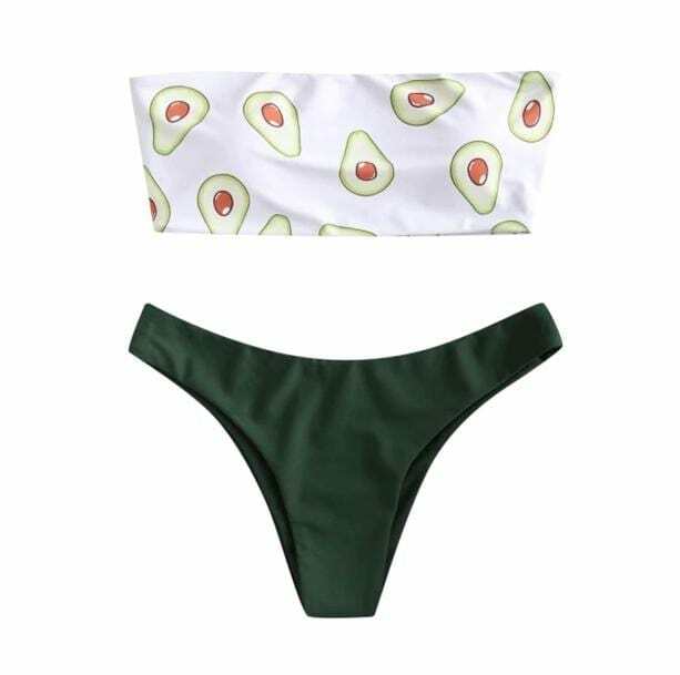 Y2K Fashion Avocado Swimsuit - Cute Coquette Aesthetic Swimwear