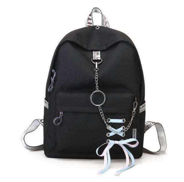 Y2K Fashion Backpack with Chain - Coquette Aesthetic & Grunge Style