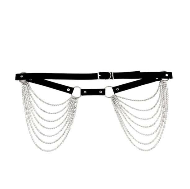 Y2K Fashion Belt with Waist Chain - Grunge & Coquette Aesthetic Style