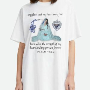 Y2K Fashion Bible Psalm 73:26 Tee - Emo, Grunge, and Coquette Aesthetic