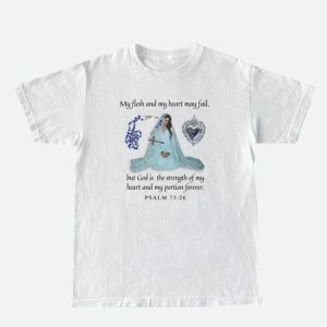 Y2K Fashion Bible Psalm 73:26 Tee - Emo, Grunge, and Coquette Aesthetic