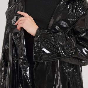 Y2K Fashion Black Trench Coat - Grunge Aesthetic & Coquette Style