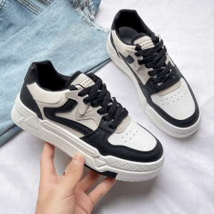 Y2K Fashion Black & White Aesthetic Sneakers for Grunge & Coquette Styles