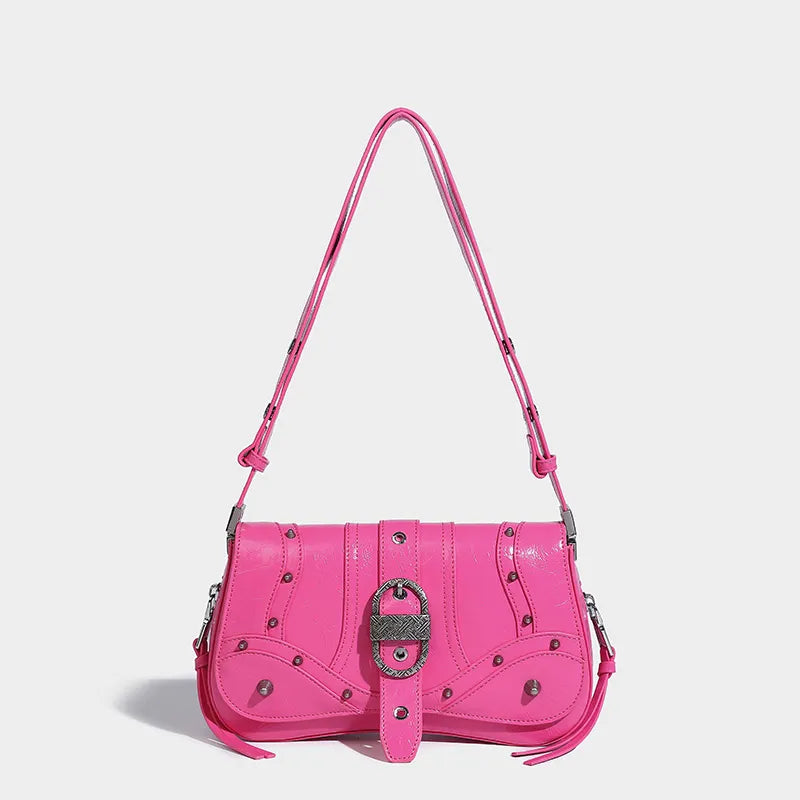 Y2K Fashion Candy Belted Baguette Bag for Coquette and Grunge Styles