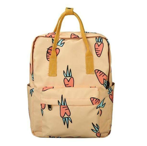 Y2K Fashion Carrot Backpack: Cute Coquette Aesthetic & Grunge Style