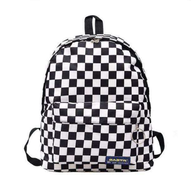 Y2K Fashion Checkerboard Backpack - Cute Aesthetic Bag for Coquette Style