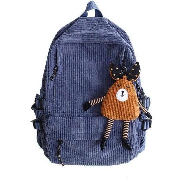 Y2K Fashion Classic Corduroy Backpack - Coquette Aesthetic & Grunge Style