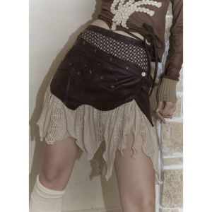 Y2K Fashion Coquette Mini Skirt - Grunge Aesthetic with Cute Details