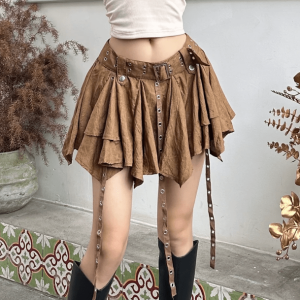 Y2K Fashion Coquette Mini Skirt - Grunge Aesthetic with Cute Details