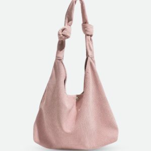 Y2K Fashion Corduroy Hobo Shoulder Bag - Coquette & Grunge Aesthetic