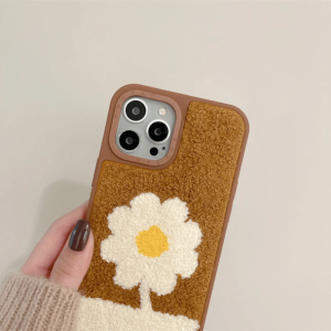 Y2K Fashion Daisy Plush iPhone Cover - Cute Coquette Aesthetic Accessory