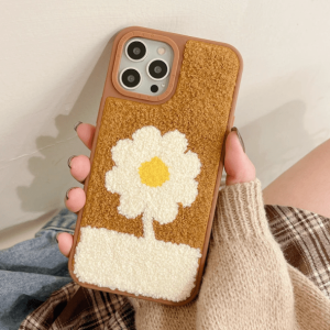 Y2K Fashion Daisy Plush iPhone Cover - Cute Coquette Aesthetic Accessory