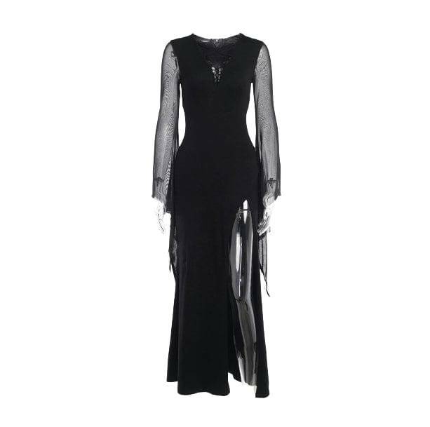 Y2K Fashion Dark Coquette Evening Dress - Grunge Aesthetic Style