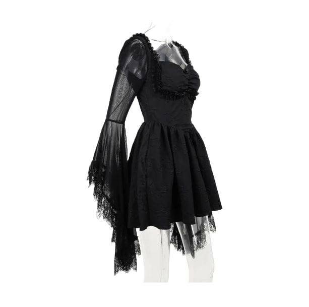 Y2K Fashion Dark Coquette Mini Dress - Grunge Aesthetic Outfit