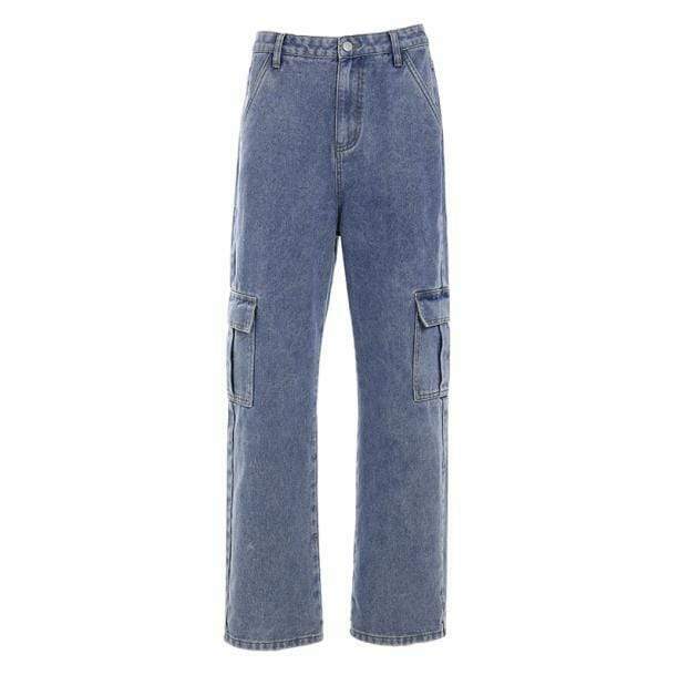 Y2K Fashion Deep Pocket Jeans: Grunge Style Meets Coquette Aesthetic