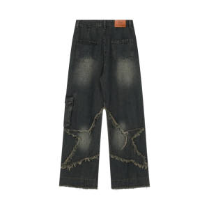 Y2K Fashion Enchanted Pentagram Jeans - Grunge & Coquette Aesthetic