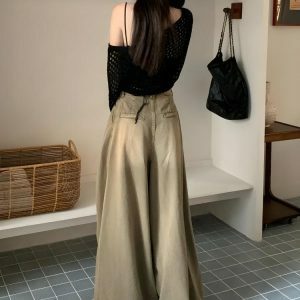 Y2K Fashion Extreme Wide Leg Pants - Grunge Aesthetic & Coquette Style