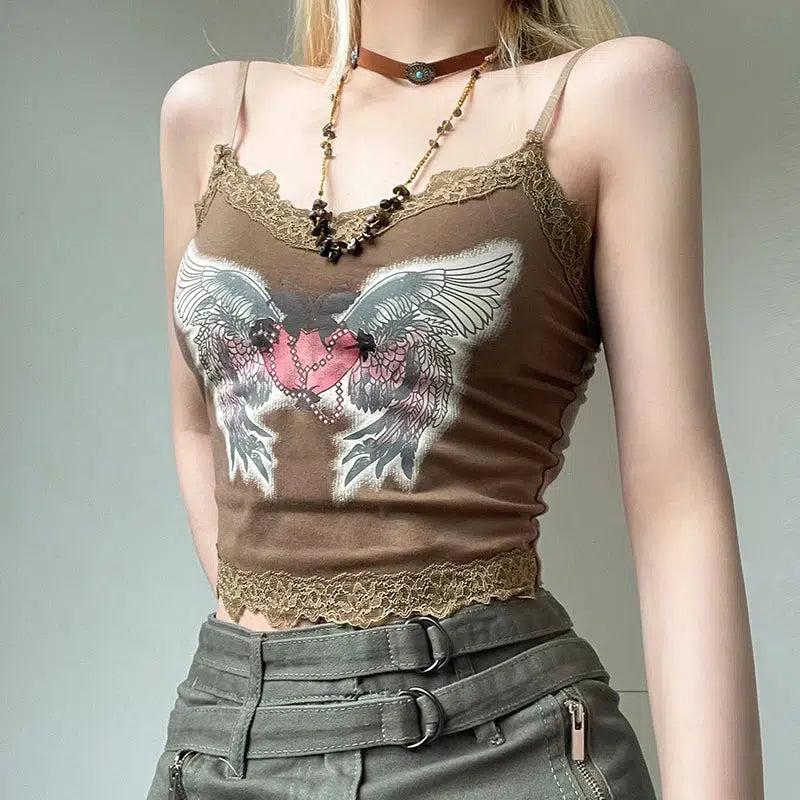 Y2K Fashion Fairy Grunge Angel Wings Oversized Sweater Top