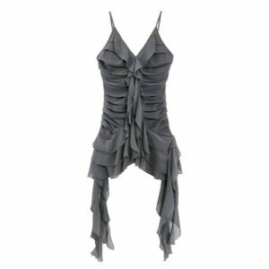 Y2K Fashion Fairy Grunge Dress - Coquette Aesthetic with Shark Blanket