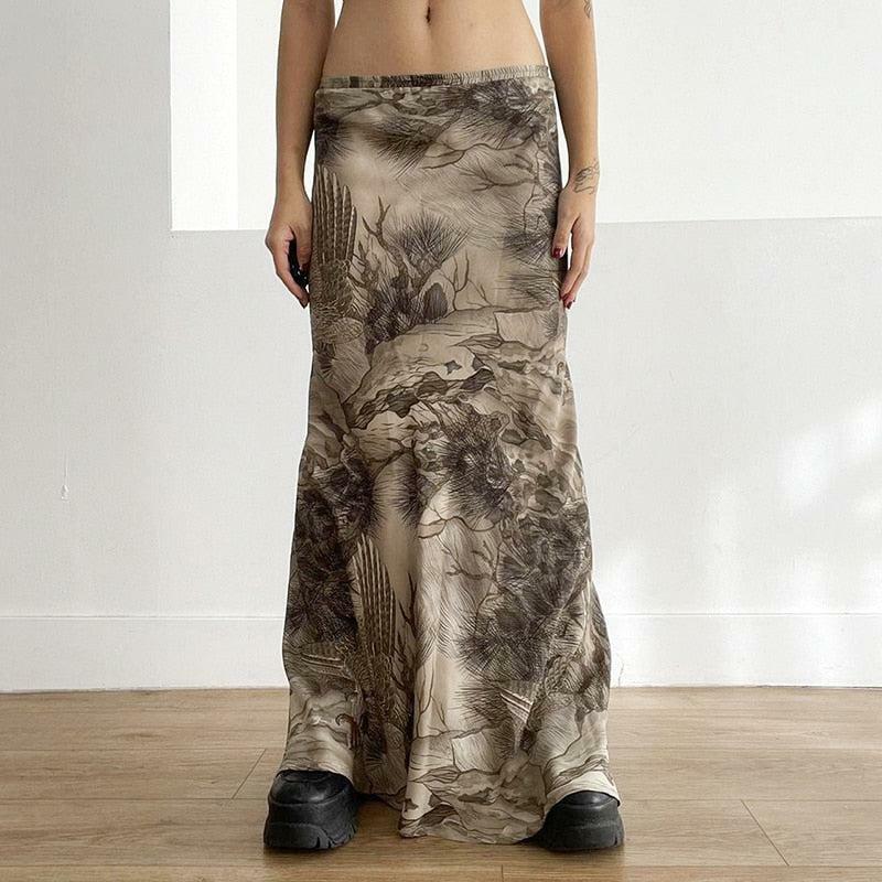 Y2K Fashion Fairy Grunge Maxi Skirt - Coquette Aesthetic & Cute Style