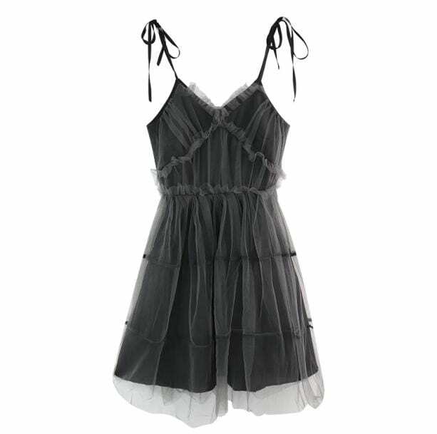 Y2K Fashion Fairycore Dress - Coquette Aesthetic with Grunge Style