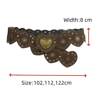 Y2K Fashion Fairycore Heart Buckle Belt - Cute Aesthetic Accessory