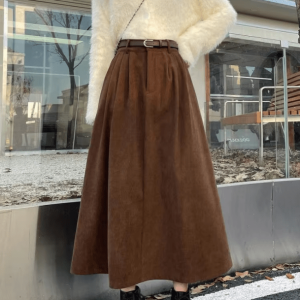 Y2K Fashion Fall Corduroy Skirt - Grunge Aesthetic & Coquette Style