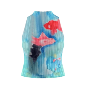 Y2K Fashion Fish In The Sea Top - Cute Oversized Graphic Tee