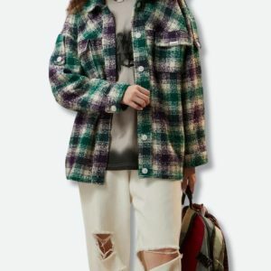 Y2K Fashion Flannel Shirt Jacket - Grunge Aesthetic & Coquette Style