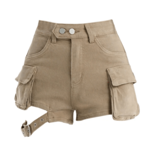 Y2K Fashion Flap Pocket Shorts - Grunge, Coquette, and Cute Styles