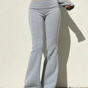 Y2K Fashion Flare Sweatpants - Grunge Aesthetic & Coquette Style