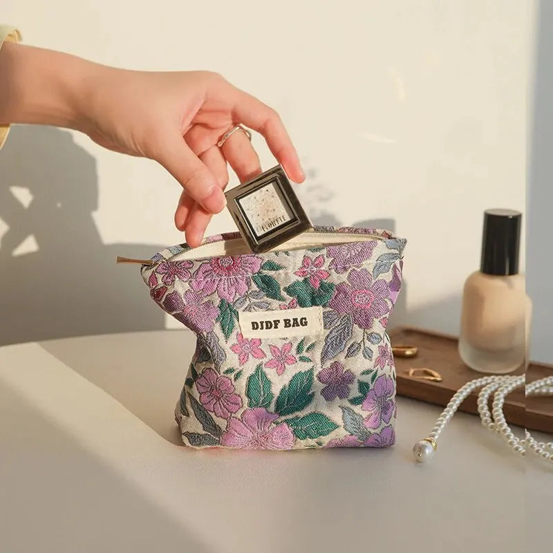 Y2K Fashion Floral Mini Makeup Bag - Coquette Aesthetic & Cute Style