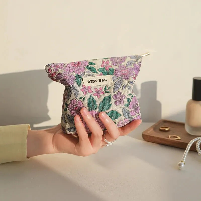 Y2K Fashion Floral Mini Makeup Bag - Coquette Aesthetic & Cute Style